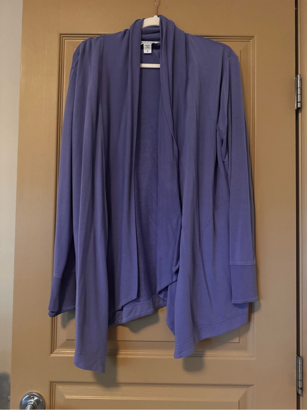 Athleta Purple Open-Front Draped Cardigan